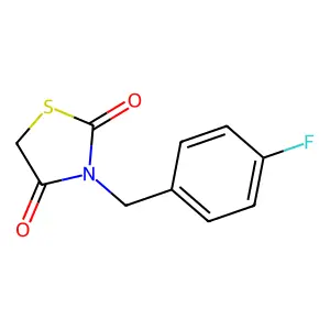 2,4-Thiazolidinedione, 3-[(4-fluorophenyl)methyl]- structure