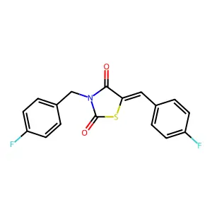 3-[(4-Fluorophenyl)methyl]-5-[(4-fluorophenyl)methylene]-2,4-thiazolidinedione structure