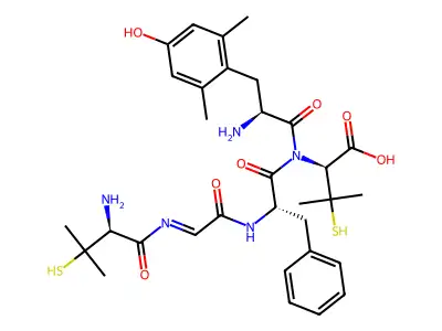 Enkephalin, 2,6-dimethyl-tyr(1)-pen(2,5)- structure