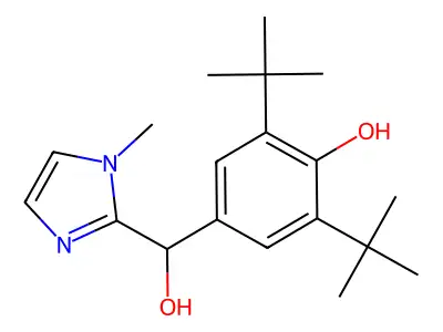 2,6-Ditert-butyl-4-[hydroxy-(1-methylimidazol-2-yl)methyl]phenol structure