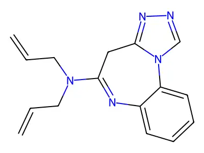 4H-(1,2,4)Triazolo(4,3-a)(1,5)benzodiazepin-5-amine, N,N-di-2-propenyl- structure