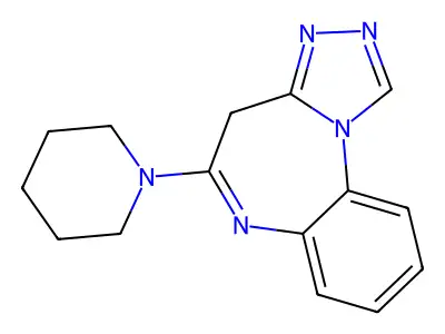 4H-(1,2,4)Triazolo(4,3-a)(1,5)benzodiazepine, 5-(1-piperidinyl)- structure