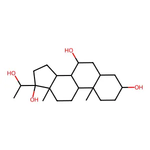 Pregnane-3,7,17,20-tetrol structure