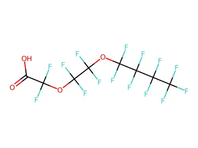 Perfluoro-3,6-dioxadecanoic acid structure