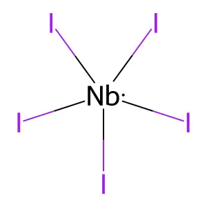 五碘化鈮 structure