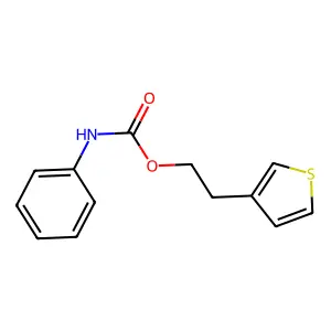 2-thiophen-3-ylethyl N-phenylcarbamate structure