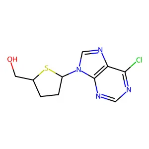 9-(2,3-Dideoxy-4-thio-alpha,beta-D-ribofuranosyl)-6-chloropurine structure