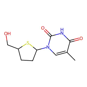 4'-Thio-3'-deoxythymidine structure