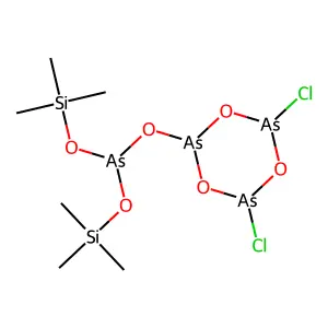 1,3,5,2,4,6-Trioxatriarsenane, 2-((bis((trimethylsilyl)oxy)arsino)oxy)-4,6-    dichloro- structure