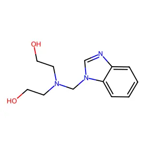 Ethanol, 2,2'-((1-benzimidazolylmethyl)imino)di- structure