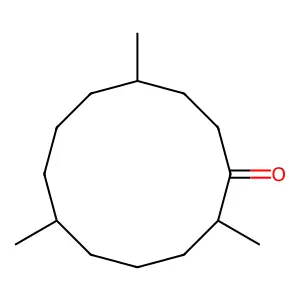 2,6,10-Trimethylcyclododecanone structure