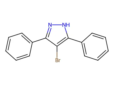 4-bromo-3,5-diphenyl-1H-pyrazole structure
