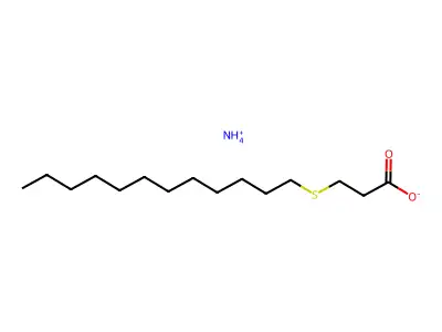 propanoic acid, 3-(dodecylthio)-, ammonium salt structure
