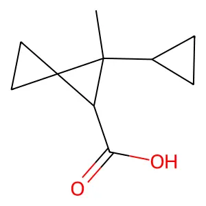 Spiro(2.2)pentane-1-carboxylic acid, 2-cyclopropyl-2-methyl- structure