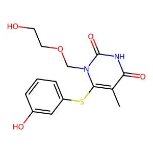 1-((2-Hydroxyethoxy)methyl)-6-((3-hydroxyphenyl)thio)thymine structure