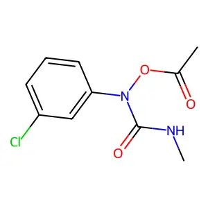 Hydroxylamine, O-acetyl-N-(m-chlorophenyl)-N-(methylcarbamoyl)- structure