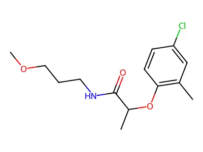 2-(4-chloro-2-methylphenoxy)-N-(3-methoxypropyl)propanamide structure