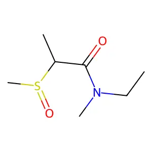 N-methyl-N-2-(methylsulfinyl)ethylpropionic acid amide structure