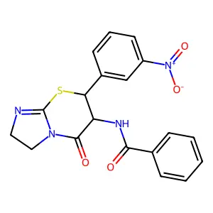 N-(7-(3-Nitrophenyl)-5-oxo-2,3,6,7-tetrahydroimidazo(2,1-b)(1,3)thiazin-6-yl)benzamide structure