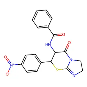 N-(7-(4-Nitrophenyl)-5-oxo-2,3,6,7-tetrahydroimidazo(2,1-b)(1,3)thiazin-6-yl)benzamide structure