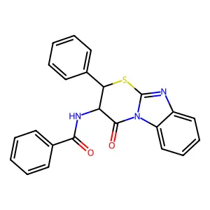 N-(4-Oxo-2-phenyl-2,3-dihydro-(1,3)thiazino(3,2-a)benzimidazol-3-yl)benzamide structure