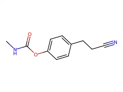 Carbamic acid, methyl-, ester with p-hydroxyhydrocinnamonitrile structure