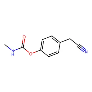 Carbamic acid, methyl-, ester with (p-hydroxyphenyl)acetonitrile structure
