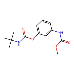 Carbanilic acid, m-hydroxy-, methyl ester, tert-butylcarbamate (ester) structure