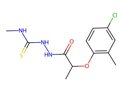 1-[2-(4-Chloro-2-methylphenoxy)propanoylamino]-3-methylthiourea structure