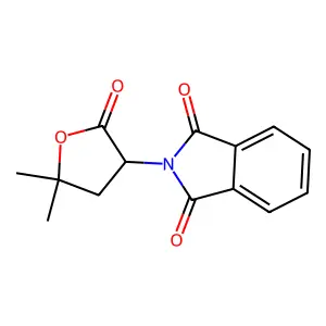 1H-Isoindole-1,3(2H)-dione, 2-(tetrahydro-5,5-dimethyl-2-oxo-3-furanyl)- structure