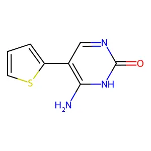 4-amino-5-(2-thienyl)-2(1H)-pyrimidinone structure