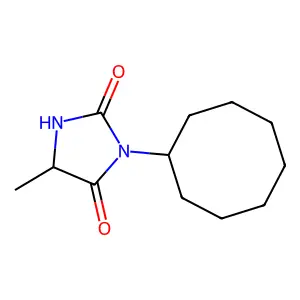 3-Cyclooctyl-5-methylimidazolidine-2,4-dione structure