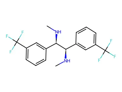 (1R,2R)-(+)-N,N'-Dimethyl-1,2-bis[3-(trifluoromethyl)phenyl]ethylenediamine structure