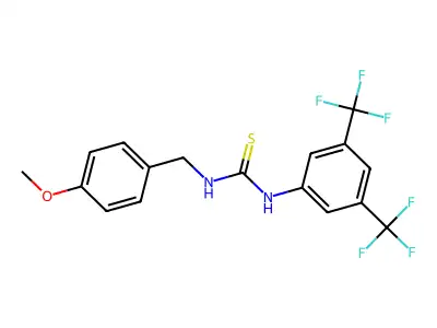 1-(3,5-Bis(trifluoromethyl)phenyl)-3-((4-methoxyphenyl)methyl)thiourea structure