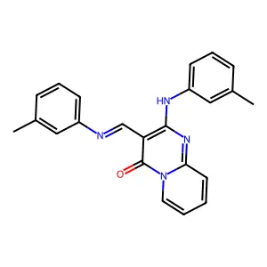 2-m-Tolylamino-3-(m-tolylimino-methyl)-pyrido[1,2-a]pyrimidin-4-one structure