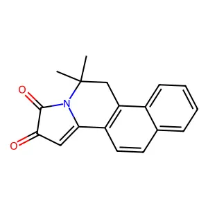 11,11-dimethyl-10H-naphtho[1,2-g]indolizine-1,2-dione structure