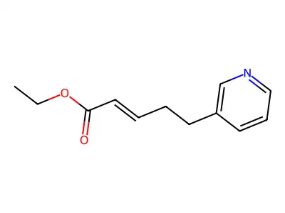 (E)-ethyl 5-(pyridin-3-yl)pent-2-enoate structure