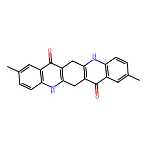 5,6,12,13-Tetrahydro-2,9-dimethylquino(2,3-b)acridine-7,14-dione structure