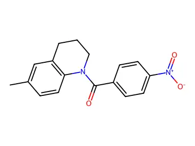 (6-methyl-3,4-dihydro-2H-quinolin-1-yl)-(4-nitrophenyl)methanone structure