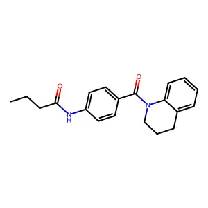 N-[4-(3,4-dihydroquinolin-1(2H)-ylcarbonyl)phenyl]butanamide structure