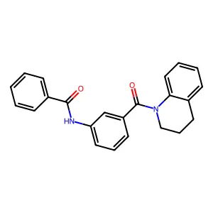 N-[3-(3,4-dihydro-2H-quinoline-1-carbonyl)phenyl]benzamide structure