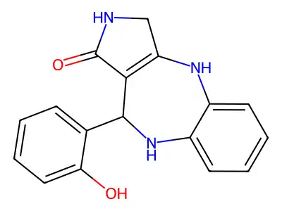 3,4,9,10-Tetrahydro-10-(2-hydroxyphenyl)pyrrolo(3,4-b)(1,5)benzodiazepin-1(2H)-one structure