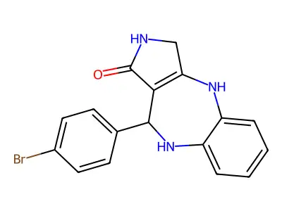 3,4,9,10-Tetrahydro-10-(4-bromophenyl)pyrrolo(3,4-b)(1,5)benzodiazepin-1(2H)-one structure