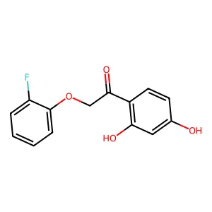 Ethanone, 1-(2,4-dihydroxyphenyl)-2-(2-fluorophenoxy)- structure