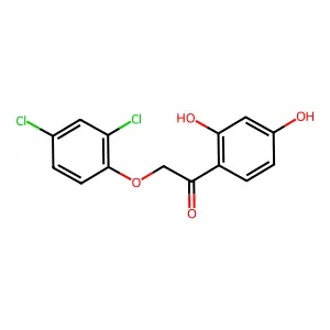 Ethanone, 2-(2,4-dichlorophenoxy)-1-(2,4-dihydroxyphenyl)- structure