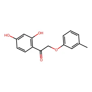 Ethanone, 1-(2,4-dihydroxyphenyl)-2-(3-methylphenoxy)- structure