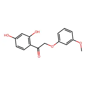 Ethanone, 1-(2,4-dihydroxyphenyl)-2-(3-methoxyphenoxy)- structure