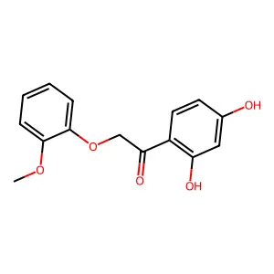 Ethanone, 1-(2,4-dihydroxyphenyl)-2-(2-methoxyphenoxy)- structure