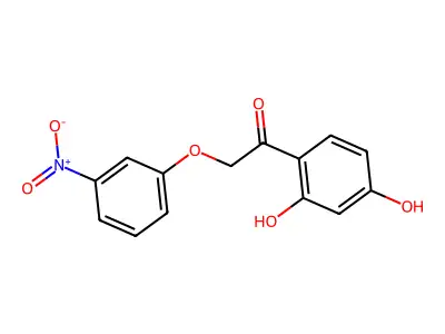 Ethanone, 1-(2,4-dihydroxyphenyl)-2-(3-nitrophenoxy)- structure