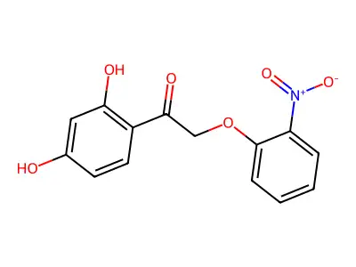 Ethanone, 1-(2,4-dihydroxyphenyl)-2-(2-nitrophenoxy)- structure